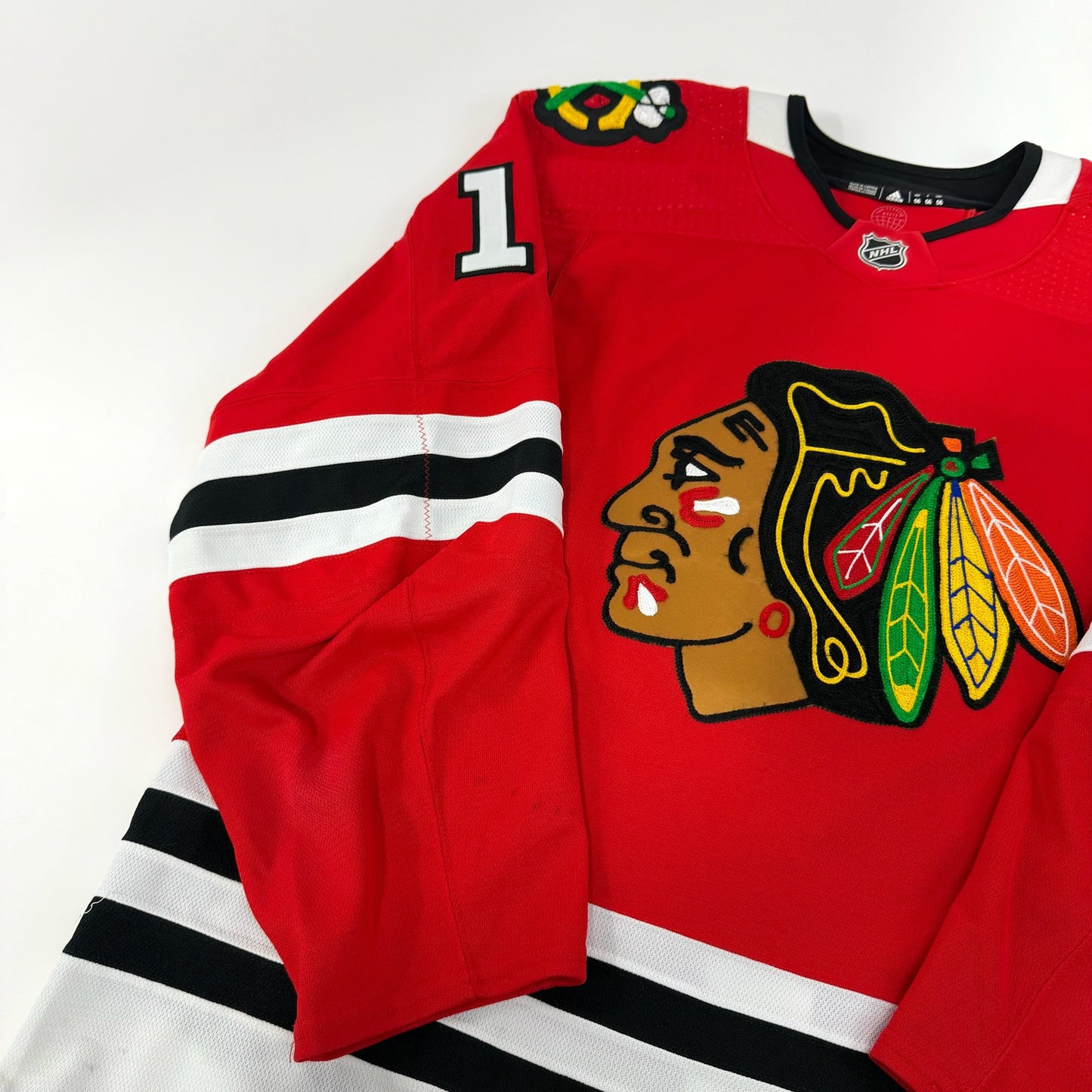 Taylor Raddysh #11 Home Chicago Blackhawks Game Worn Jersey 2022-2023, Set 1 | Size 56 | 9943-25493