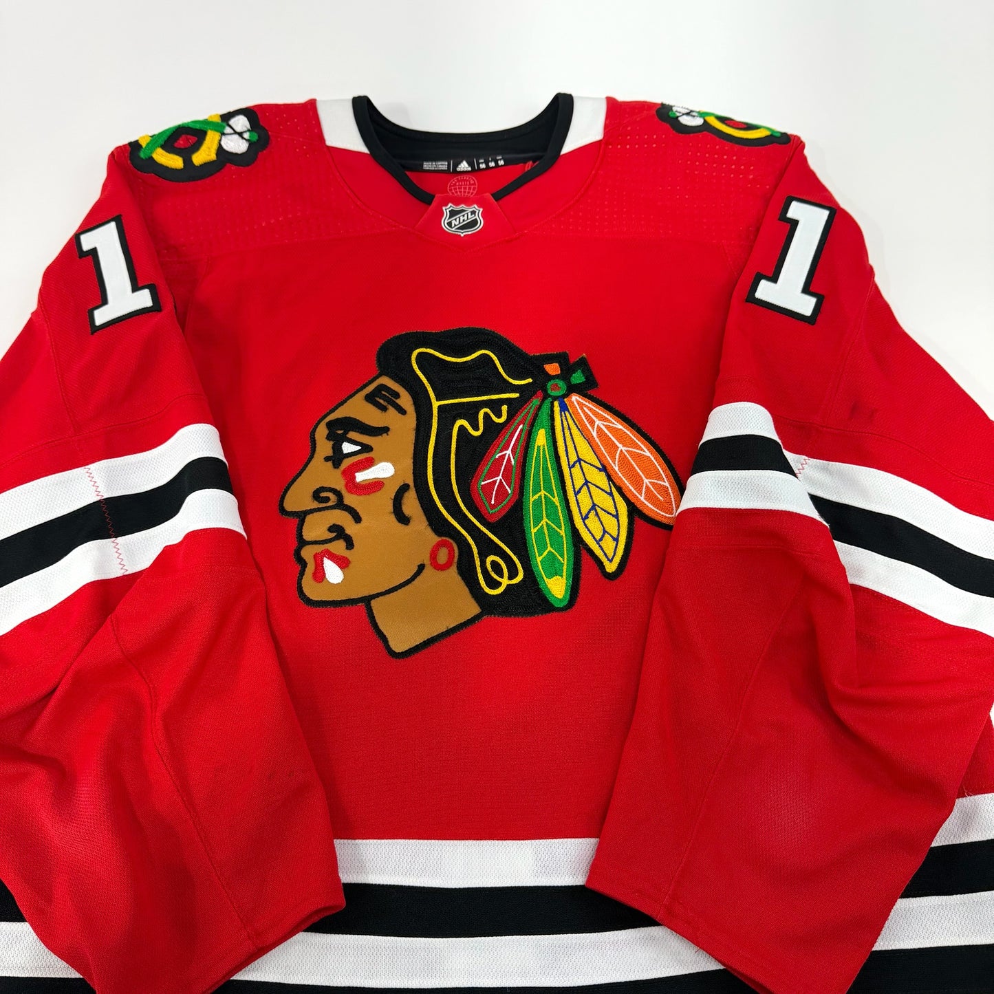 Taylor Raddysh #11 Home Chicago Blackhawks Game Worn Jersey 2022-2023, Set 1 | Size 56 | 9943-25493