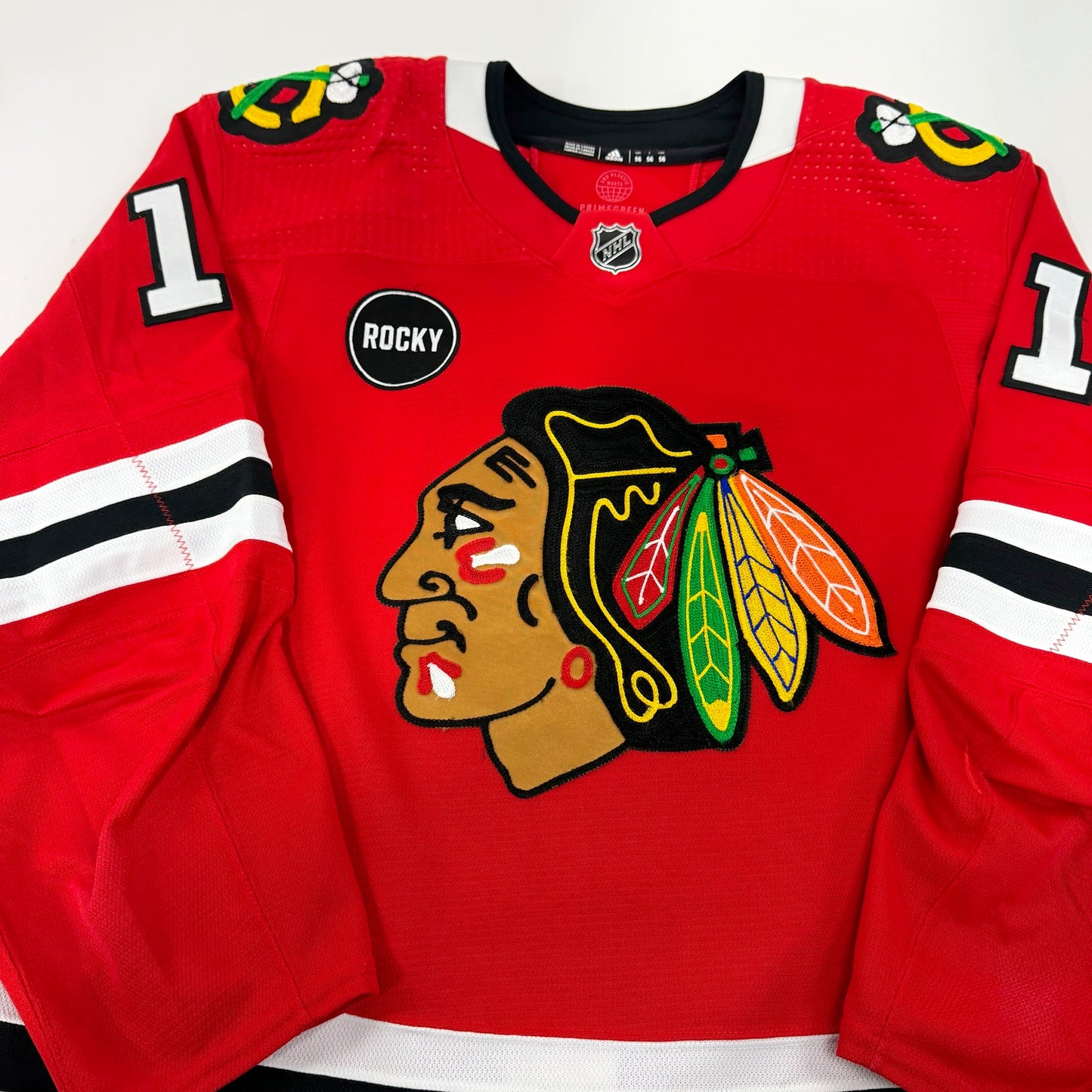 Taylor Raddysh #11 Home Chicago Blackhawks Game Worn Jersey 2023-2024, Set 1 | Size 56 | 3758-25561