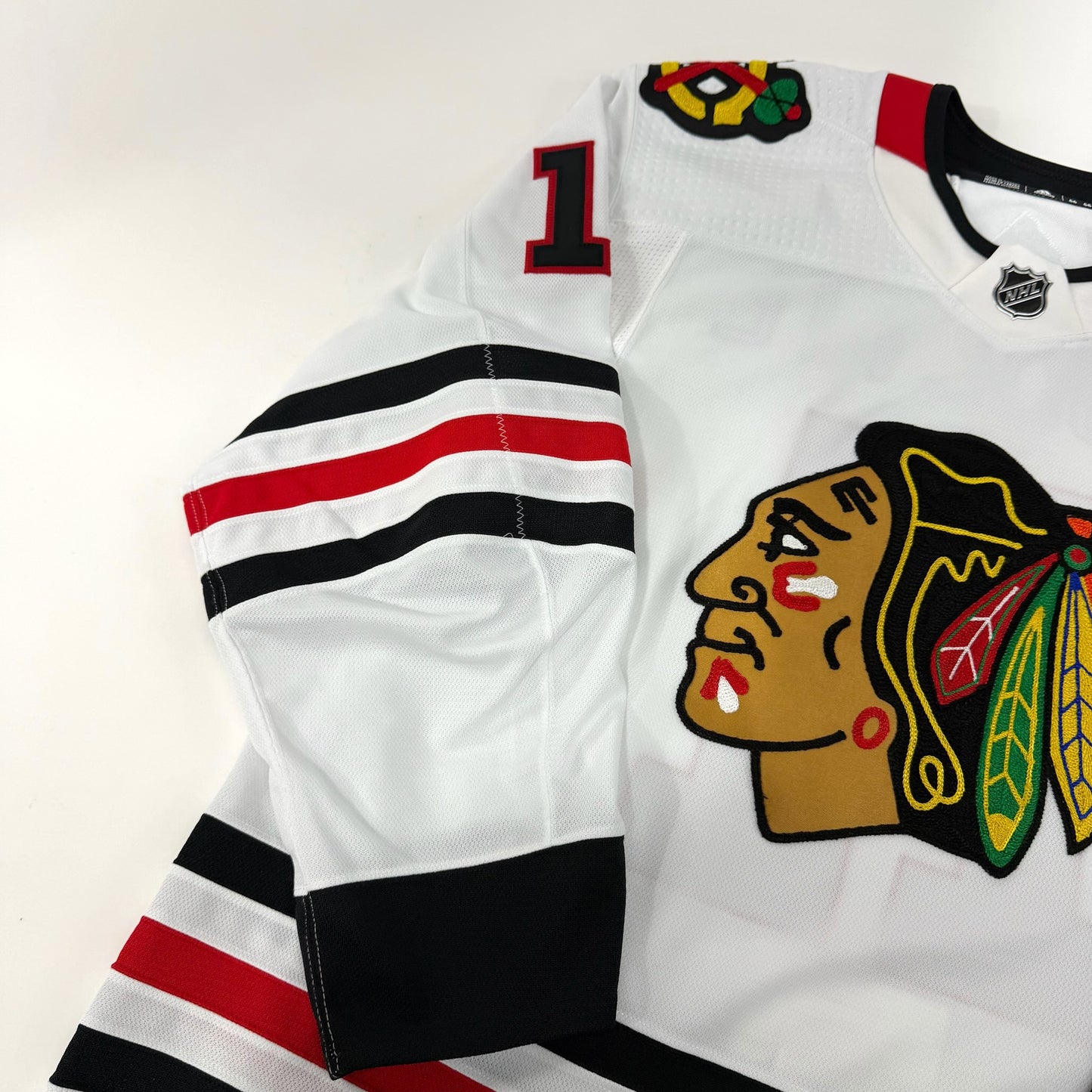 Adam Gaudette #11 Away Chicago Blackhawks Team Issued Jersey 2020-2021, Size 56 | 9134-173