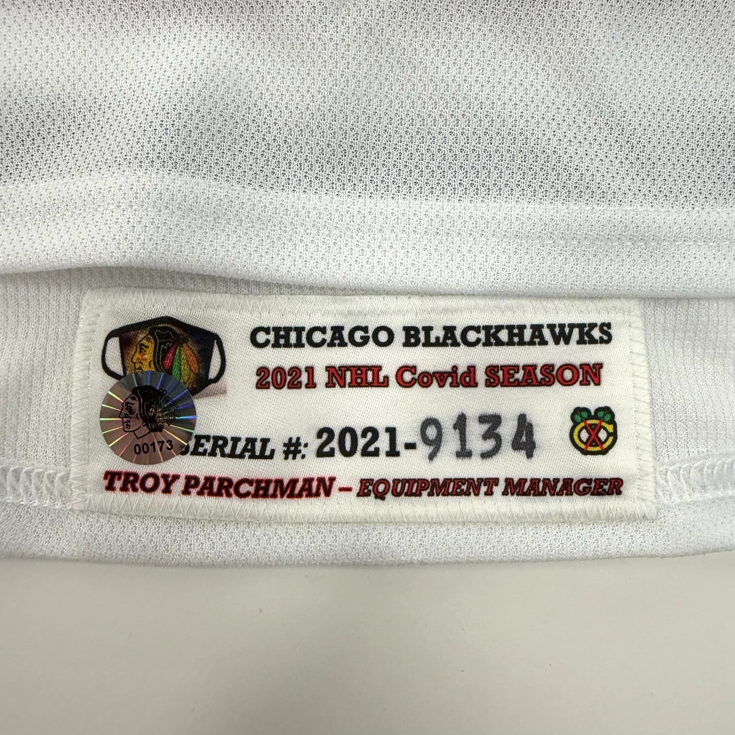 Adam Gaudette #11 Away Chicago Blackhawks Team Issued Jersey 2020-2021, Size 56 | 9134-173