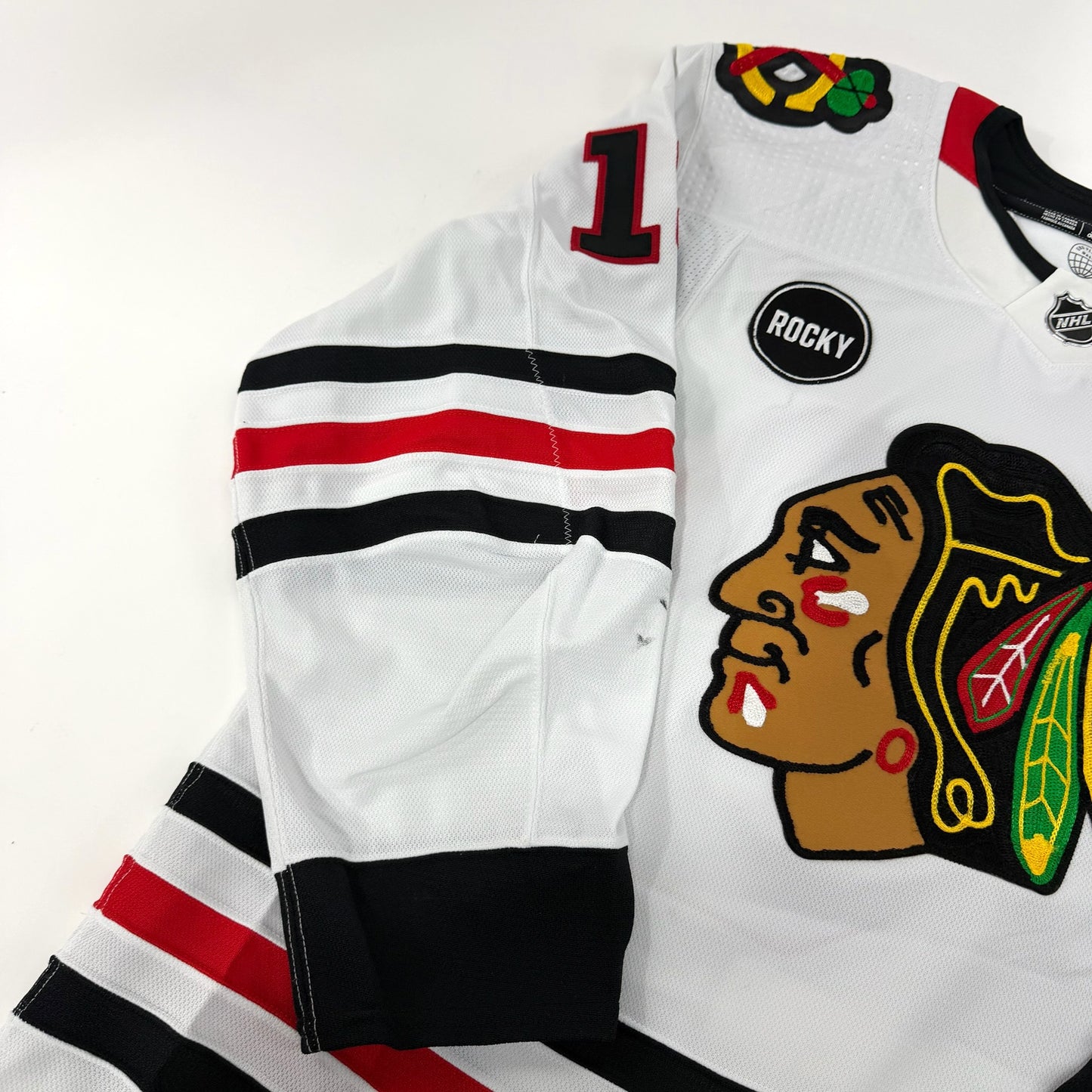 Zach Sanford #13 Away Chicago Blackhawks Team Issued Jersey 2023-2024, Set #2 | Size 56 | 25628