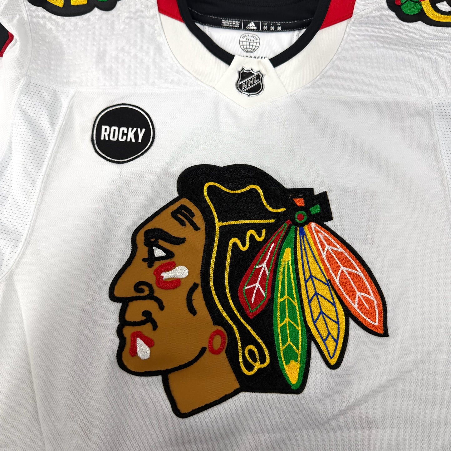 Zach Sanford #13 Away Chicago Blackhawks Team Issued Jersey 2023-2024, Set #2 | Size 56 | 25628