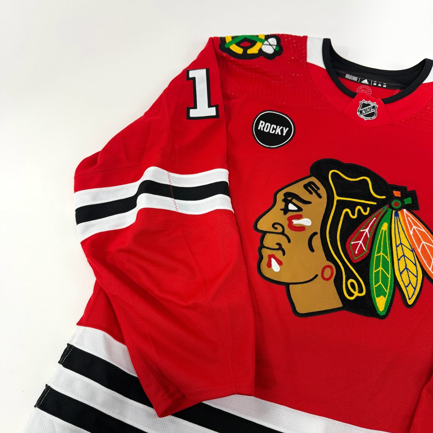 Zach Sanford #13 Home Chicago Blackhawks Game Worn Jersey 2023-2024 | Size 56 | 9413-25572
