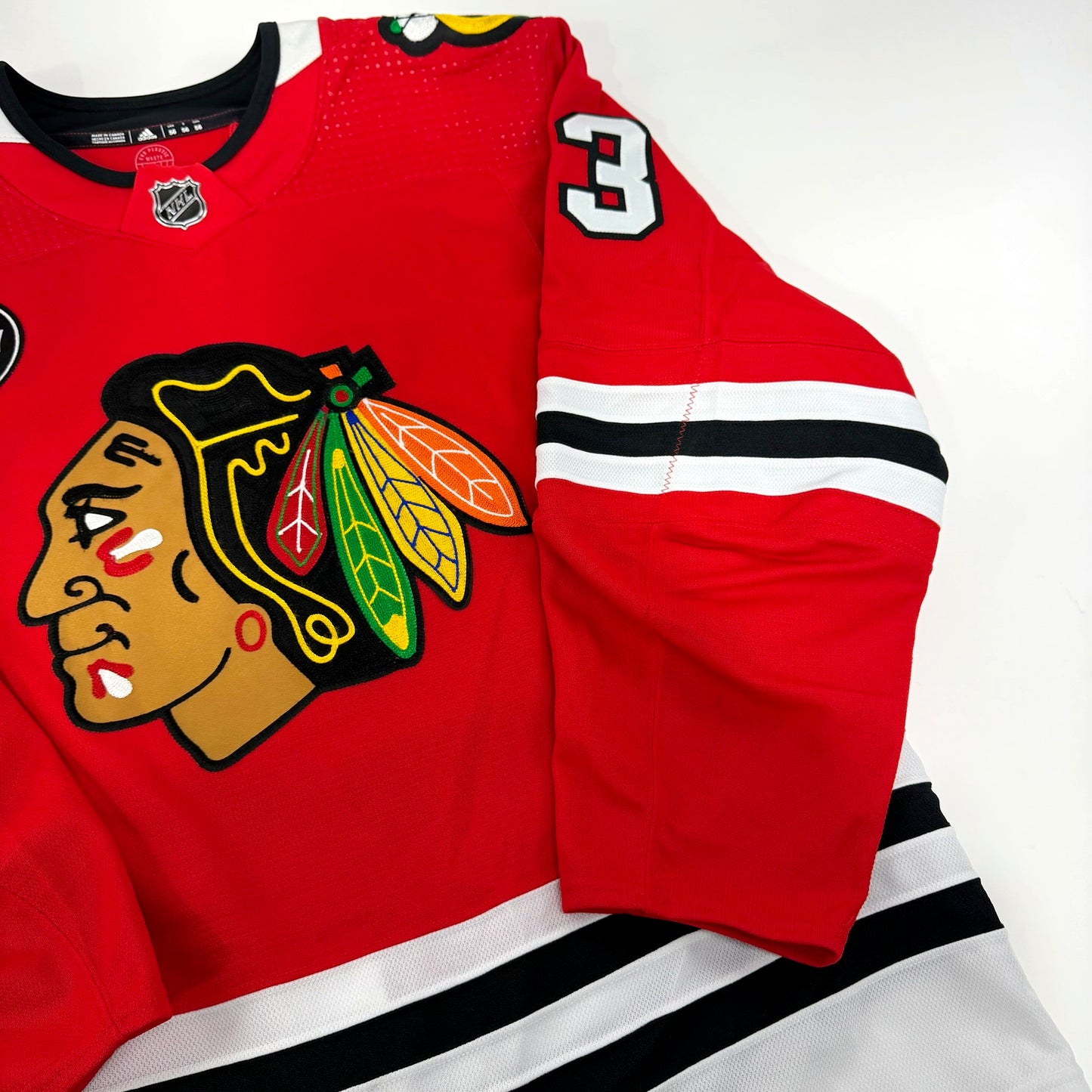 Zach Sanford #13 Home Chicago Blackhawks Game Worn Jersey 2023-2024 | Size 56 | 9413-25572
