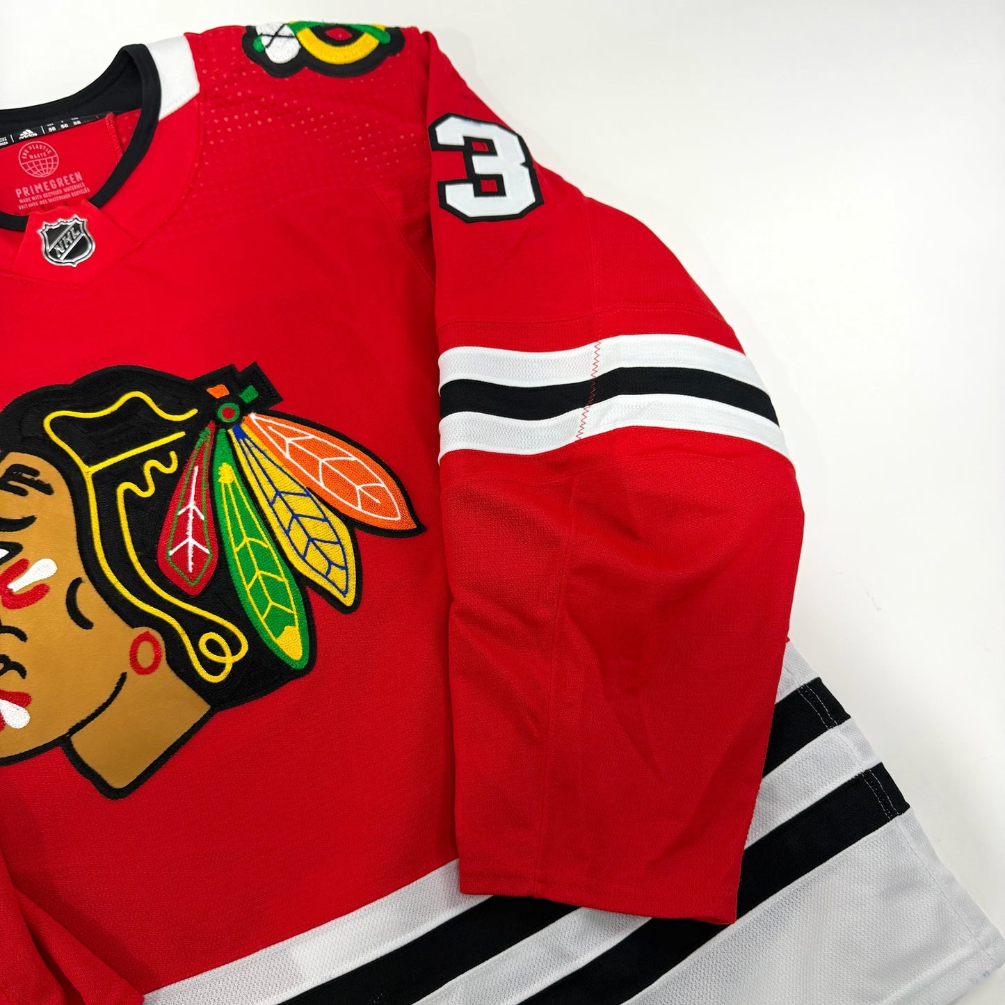 Zach Sanford #13 Home Chicago Blackhawks Game Worn Jersey 2023-2024, Set 1 | Size 56 | 6123-25573