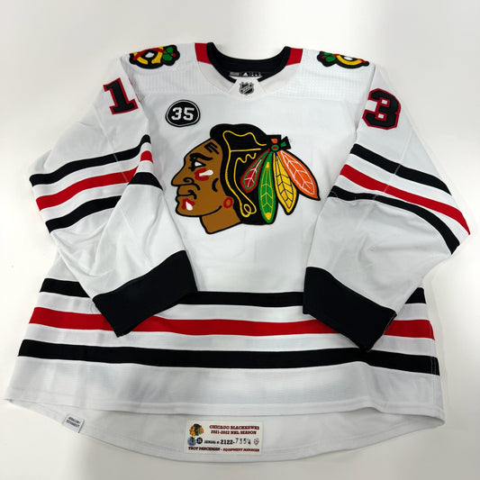 Henrik Borgstrom #13 Away Chicago Blackhawks Game Worn Jersey 2021-2022, Set 1 | Size 56 | 7354-25546