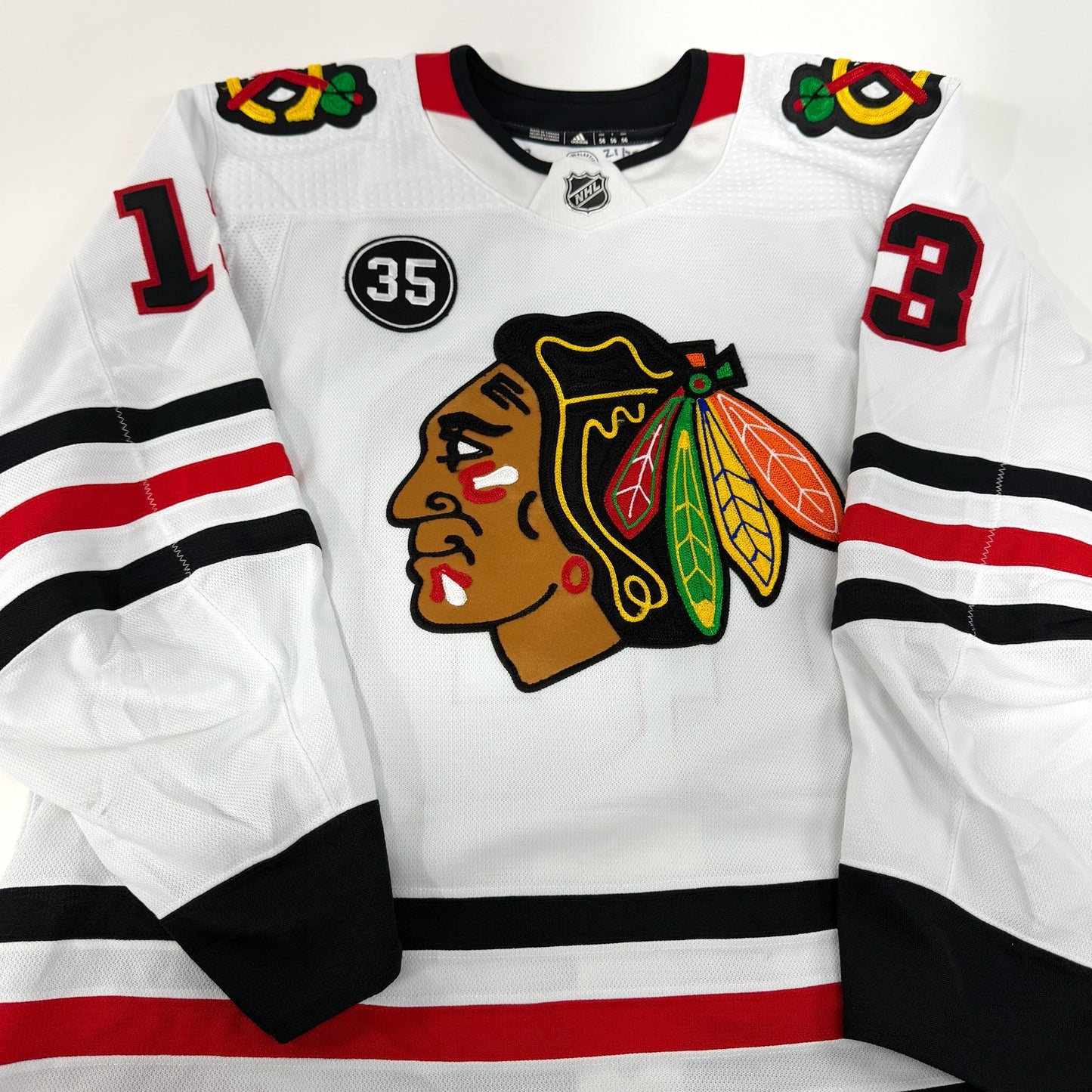 Henrik Borgstrom #13 Away Chicago Blackhawks Game Worn Jersey 2021-2022, Set 2 | Size 56 | 2951-25547