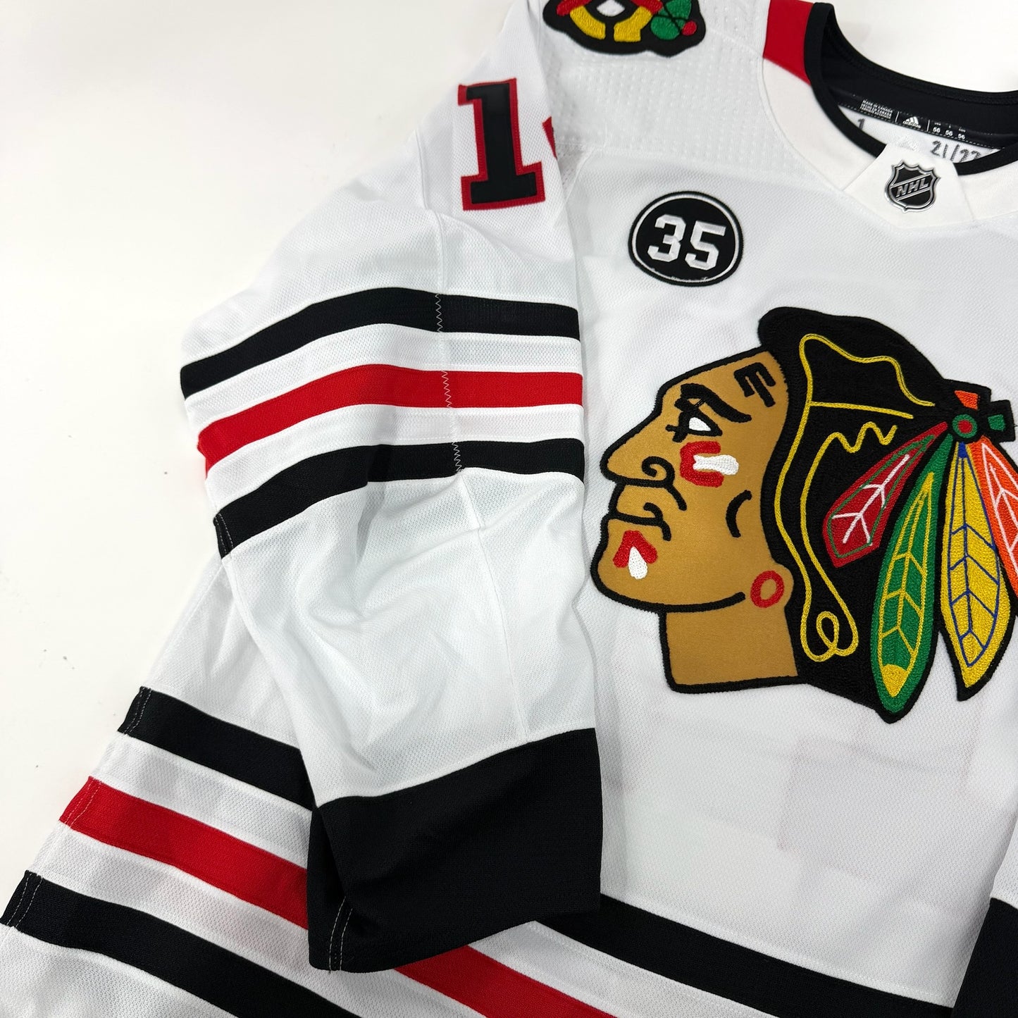 Boris Katchouk #14 Away Chicago Blackhawks Game Worn Jersey 2021-2022, Set 1 | Size 56 | 7646-25553