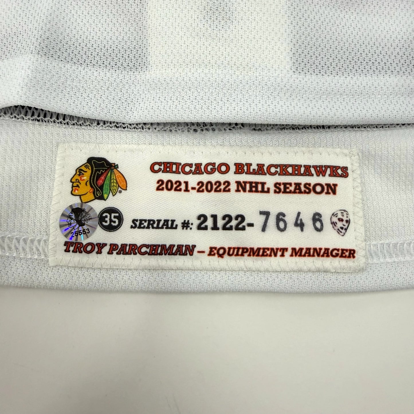 Boris Katchouk #14 Away Chicago Blackhawks Game Worn Jersey 2021-2022, Set 1 | Size 56 | 7646-25553