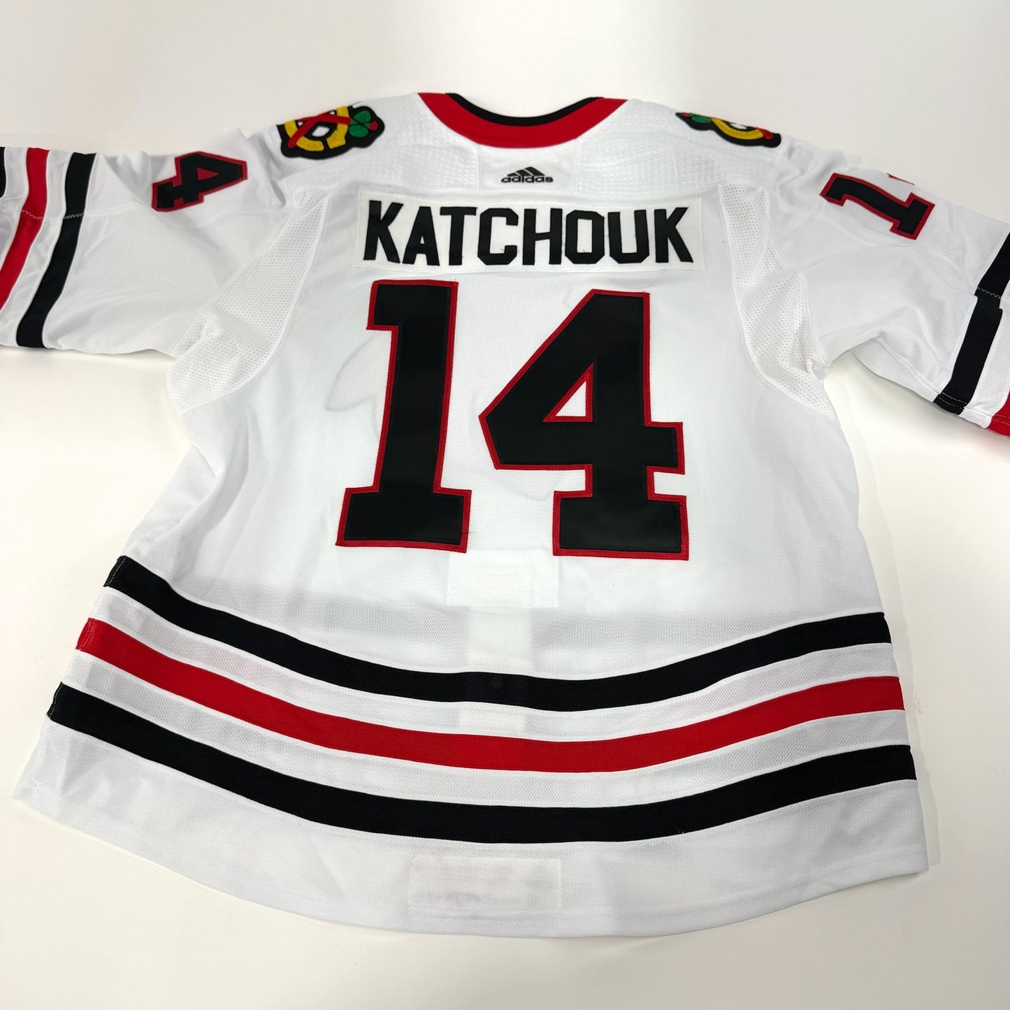 Boris Katchouk #14 Away Chicago Blackhawks Game Worn Jersey 2021-2022, Set 1 | Size 56 | 7646-25553