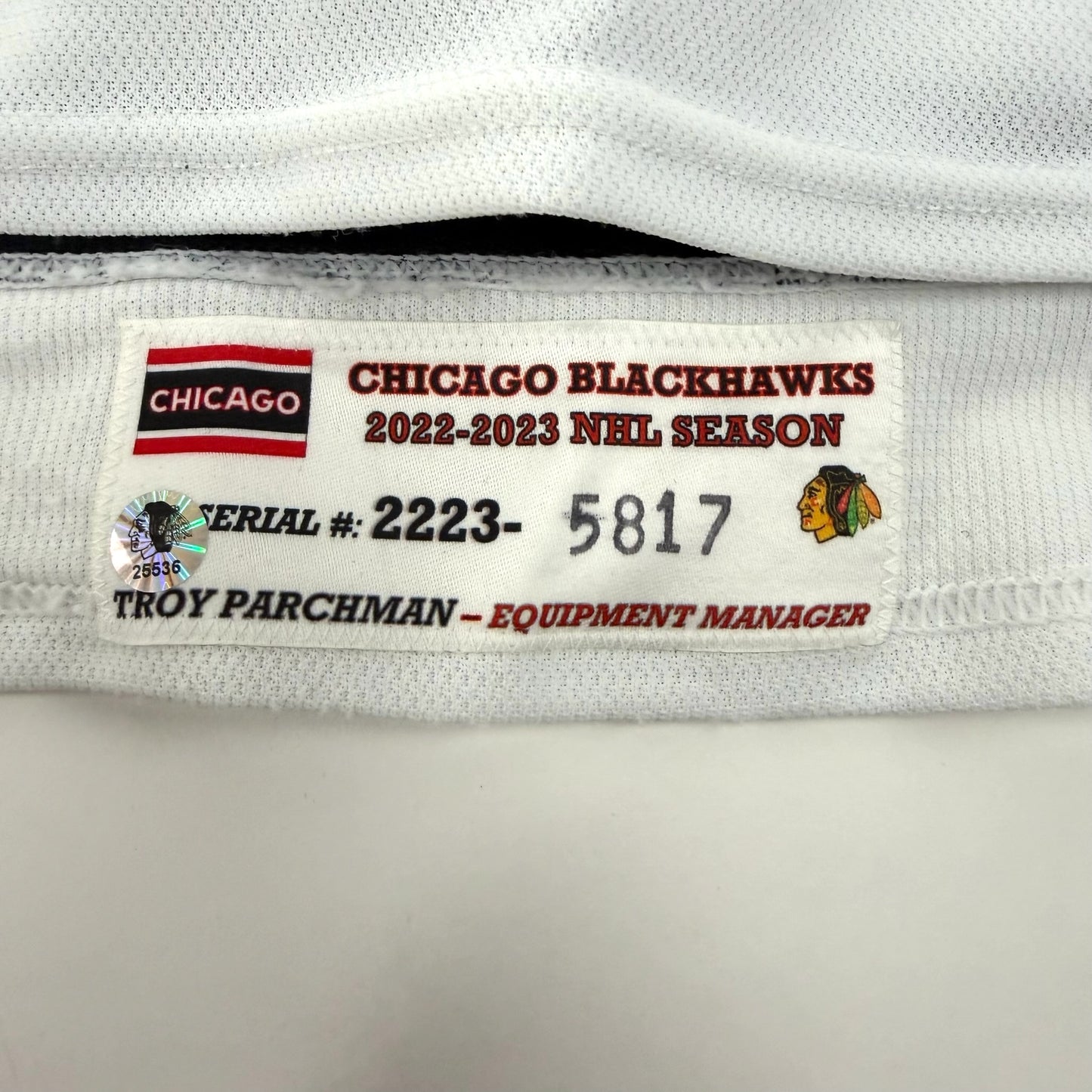 Boris Katchouk #14 Away Chicago Blackhawks Team Issued Jersey 2022-2023, Set 2 | Size 56 | 5817-25536