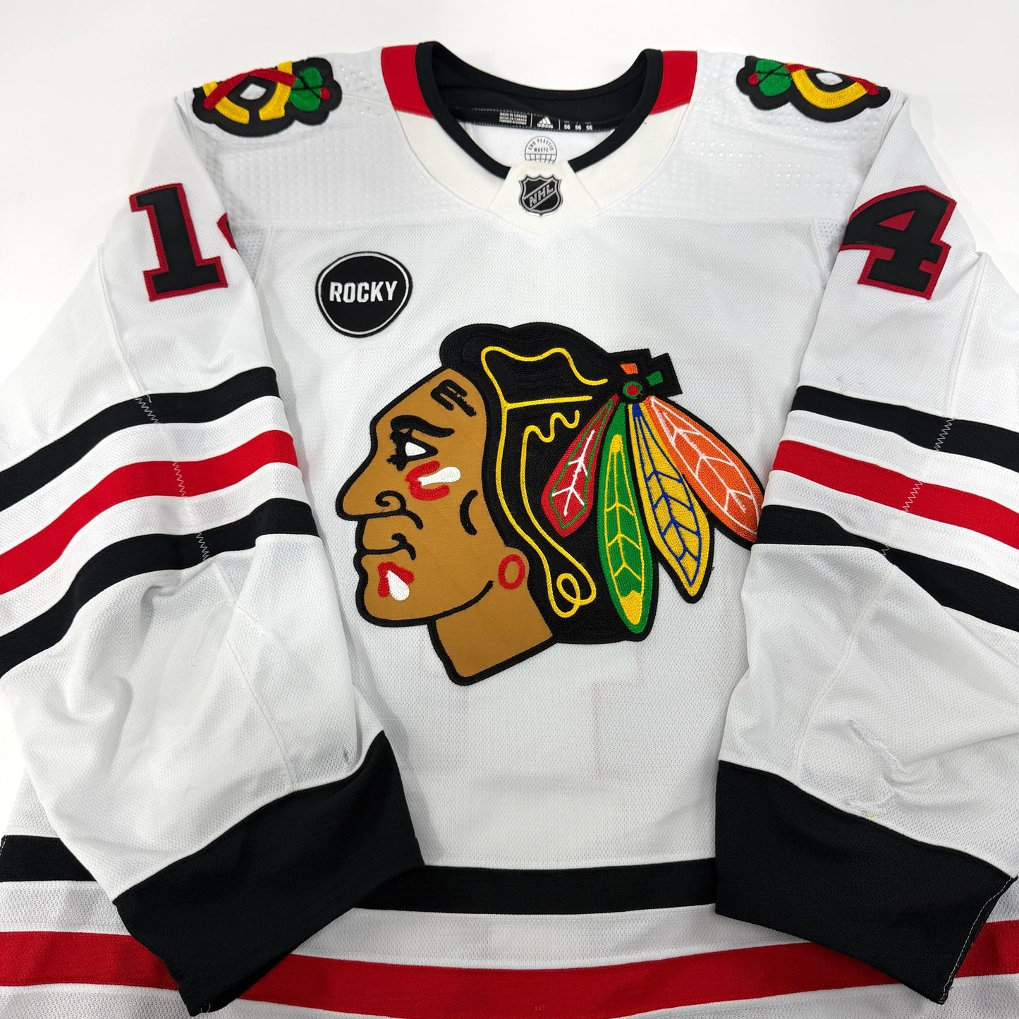 Boris Katchouk #14 Away Chicago Blackhawks Game Worn Jersey 2023-2024, Set 2 | Size 56 | 5372-25581