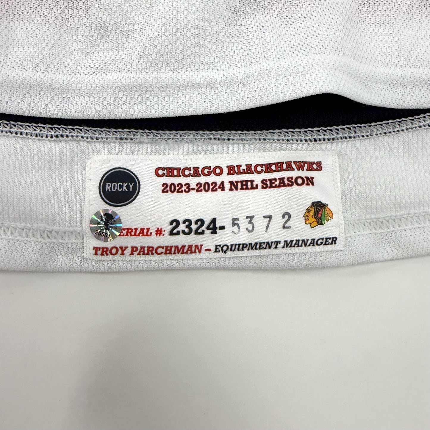 Boris Katchouk #14 Away Chicago Blackhawks Game Worn Jersey 2023-2024, Set 2 | Size 56 | 5372-25581