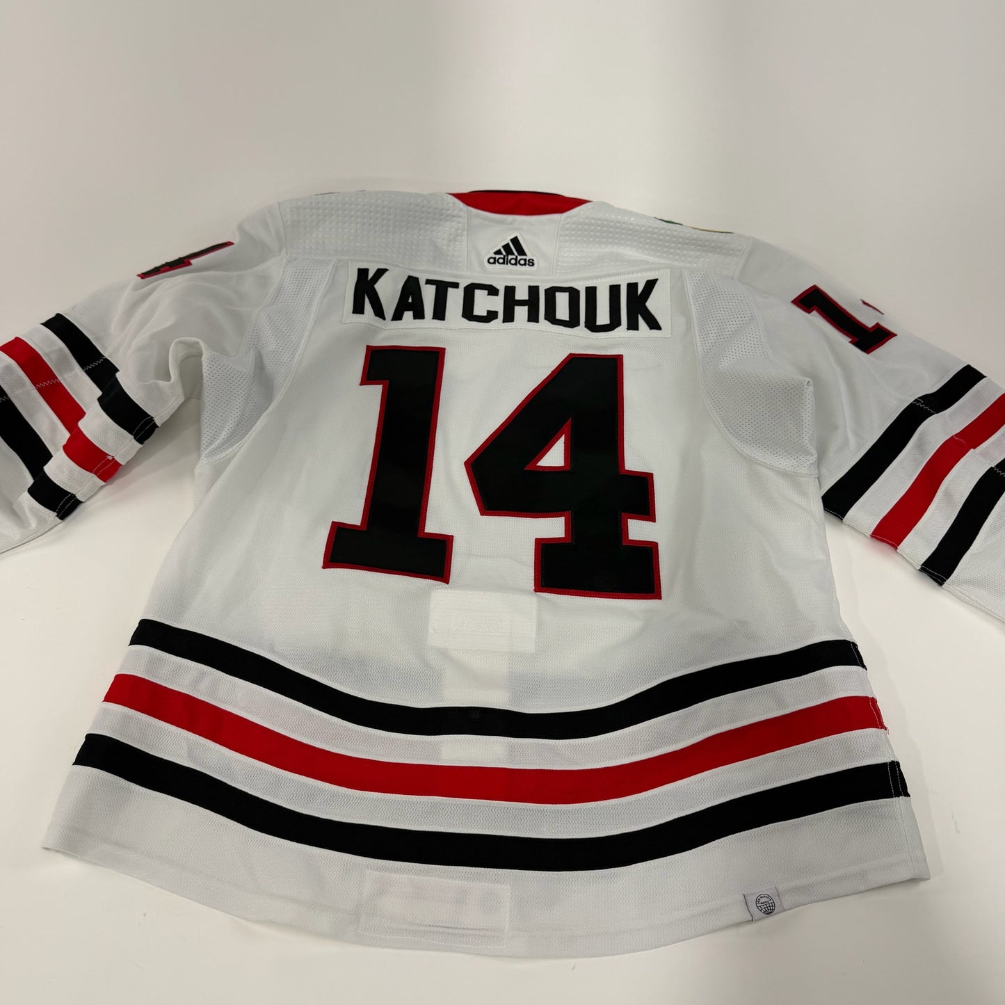 Boris Katchouk #14 Away Chicago Blackhawks Game Worn Jersey 2023-2024, Set 2 | Size 56 | 5372-25581