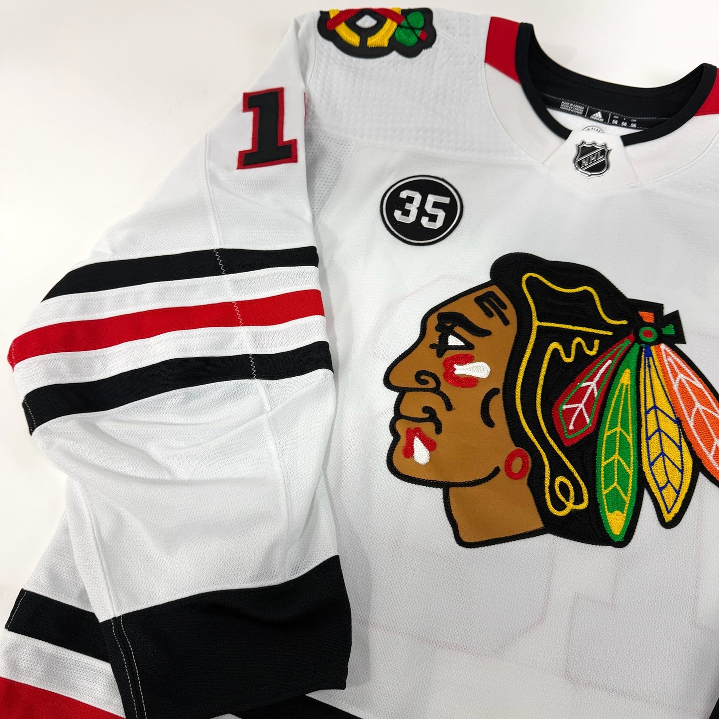 Jujhar Khaira #16 Away Chicago Blackhawks Team Issued Jersey 2021-2022 | Size 58 | 0-21721