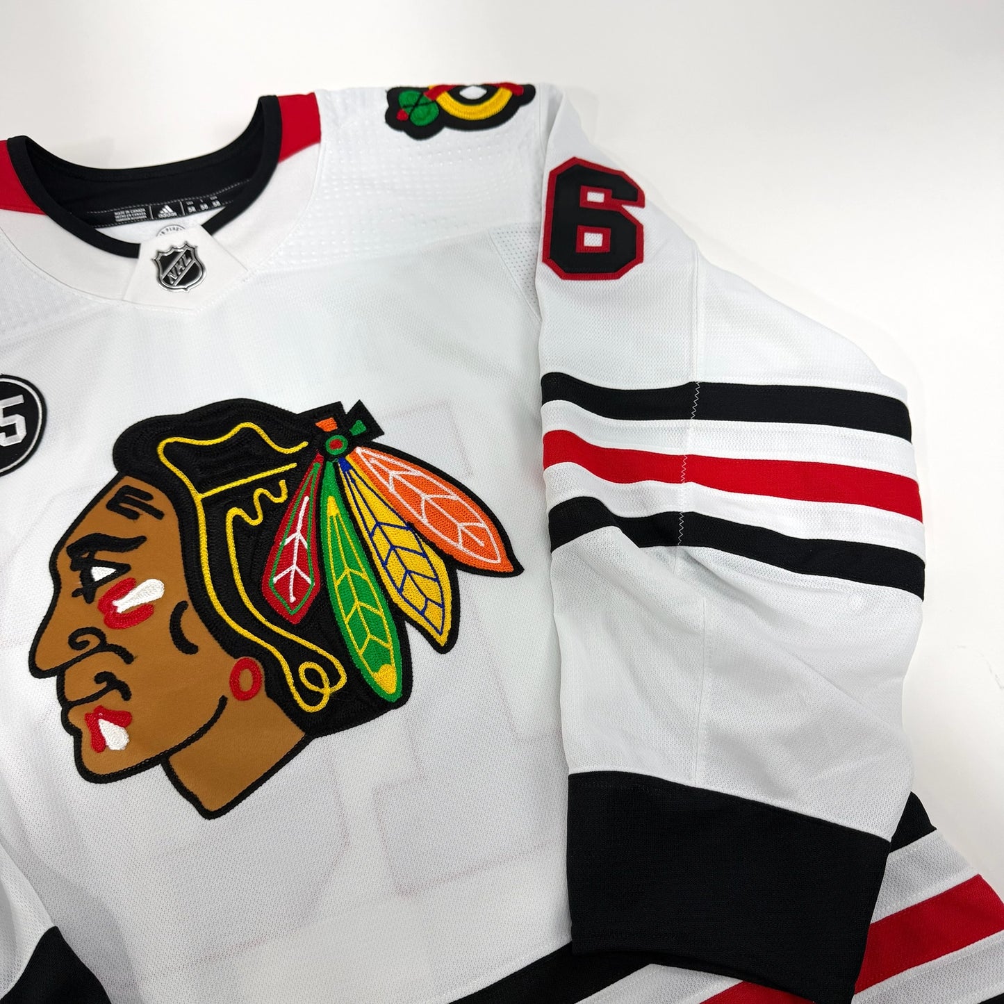 Jujhar Khaira #16 Away Chicago Blackhawks Team Issued Jersey 2021-2022 | Size 58 | 0-21721