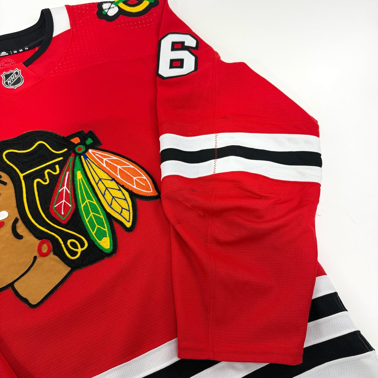Jujhar Khaira #16 Home Chicago Blackhawks Game Worn Jersey 2022-2023, Set 1 | Size 58 | 9781-25478