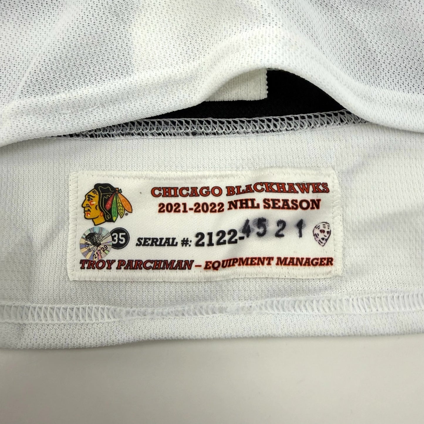 Jujhar Khaira #16 Home Chicago Blackhawks Jersey 2021-2022, Set 3 | Size 58 | 4521-21729