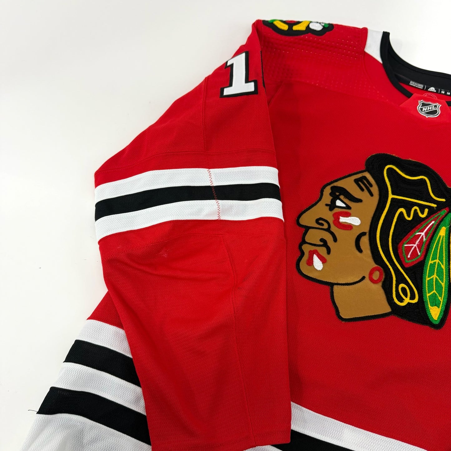Jujhar Khaira #16 Home Chicago Blackhawks Game Worn Jersey 2022-2023, Set 2 | Size 58 | 9798-25488