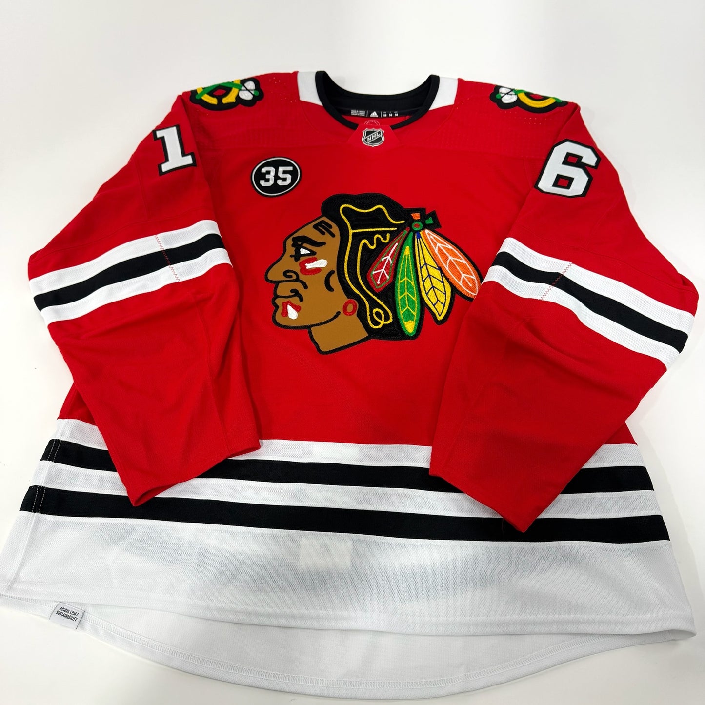Jujhar Khaira #16 Home Chicago Blackhawks Team Issued Jersey 2021-2022 | Size 58 | 21708