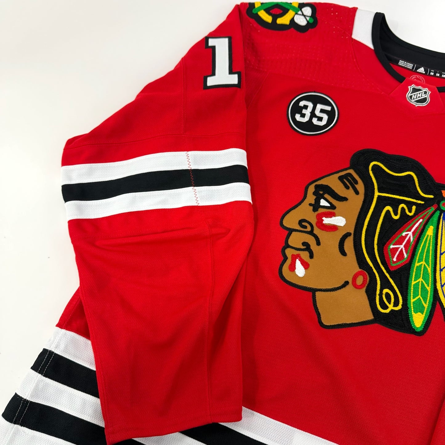 Jujhar Khaira #16 Home Chicago Blackhawks Team Issued Jersey 2021-2022 | Size 58 | 21708
