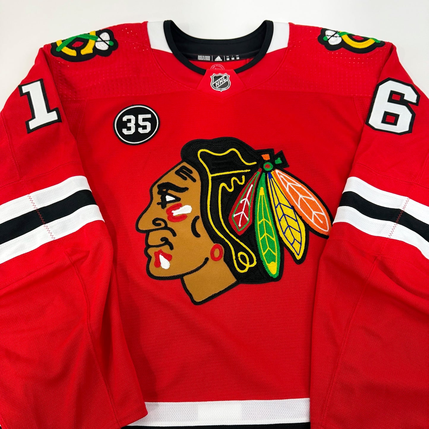 Jujhar Khaira #16 Home Chicago Blackhawks Team Issued Jersey 2021-2022 | Size 58 | 21708