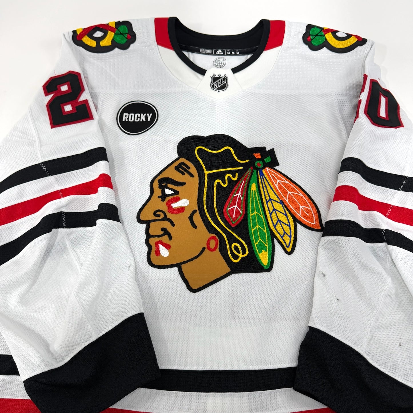 Rem Pitlick #20 Away Chicago Blackhawks Team Issued Jersey 2023-2024 | Size 56 | 5315-23761