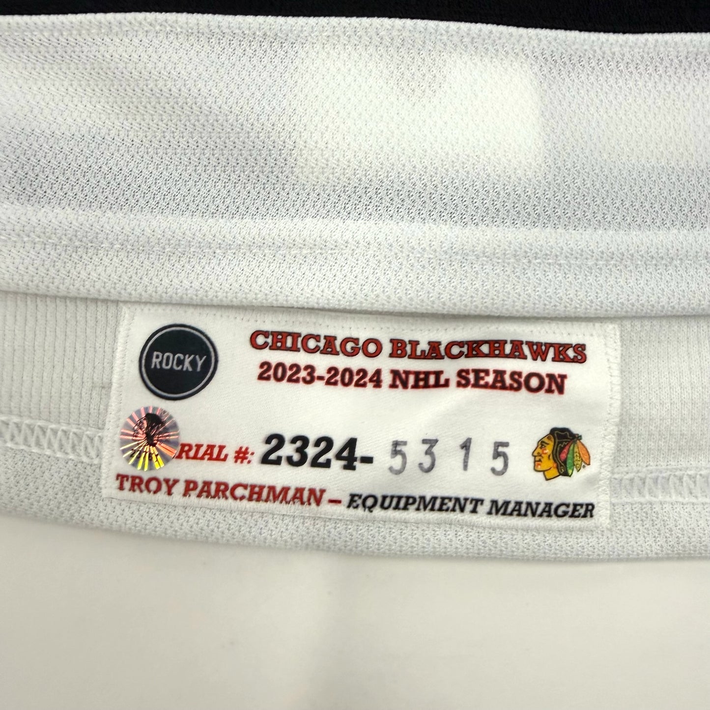 Rem Pitlick #20 Away Chicago Blackhawks Team Issued Jersey 2023-2024 | Size 56 | 5315-23761