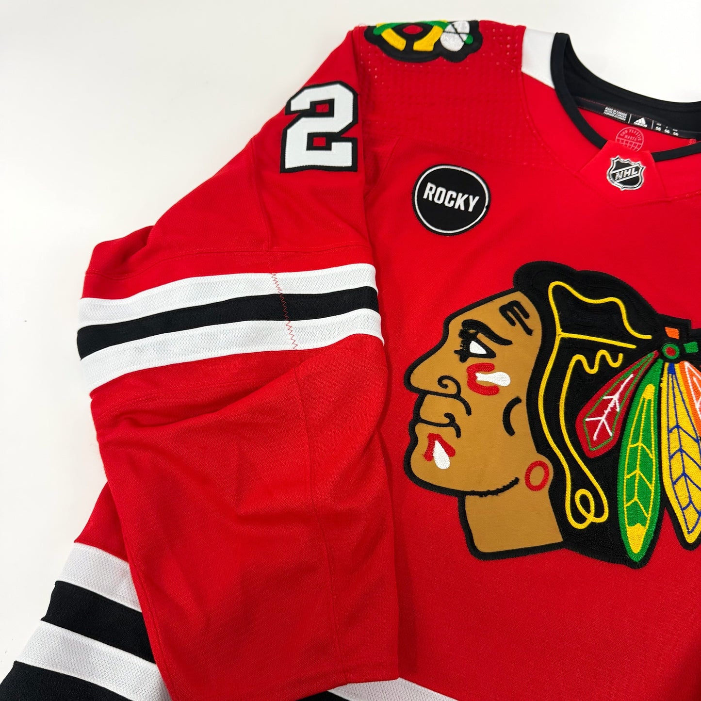 Rem Pitlick #20 Home Chicago Blackhawks Game Worn Jersey 2023-2024, Set 1 | Size 56 | 4704-25562