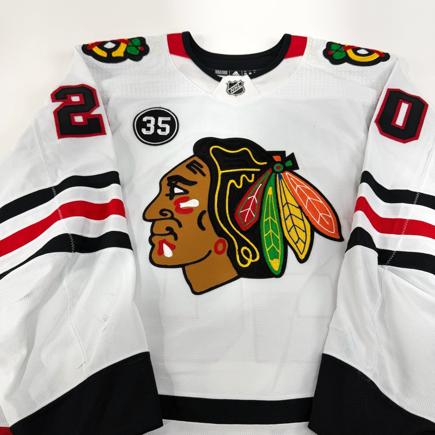 Brett Connolly #20 Away Chicago Blackhawks Game Worn Jersey 2021-2022, Set 1 | Size 56 | 1187-25548