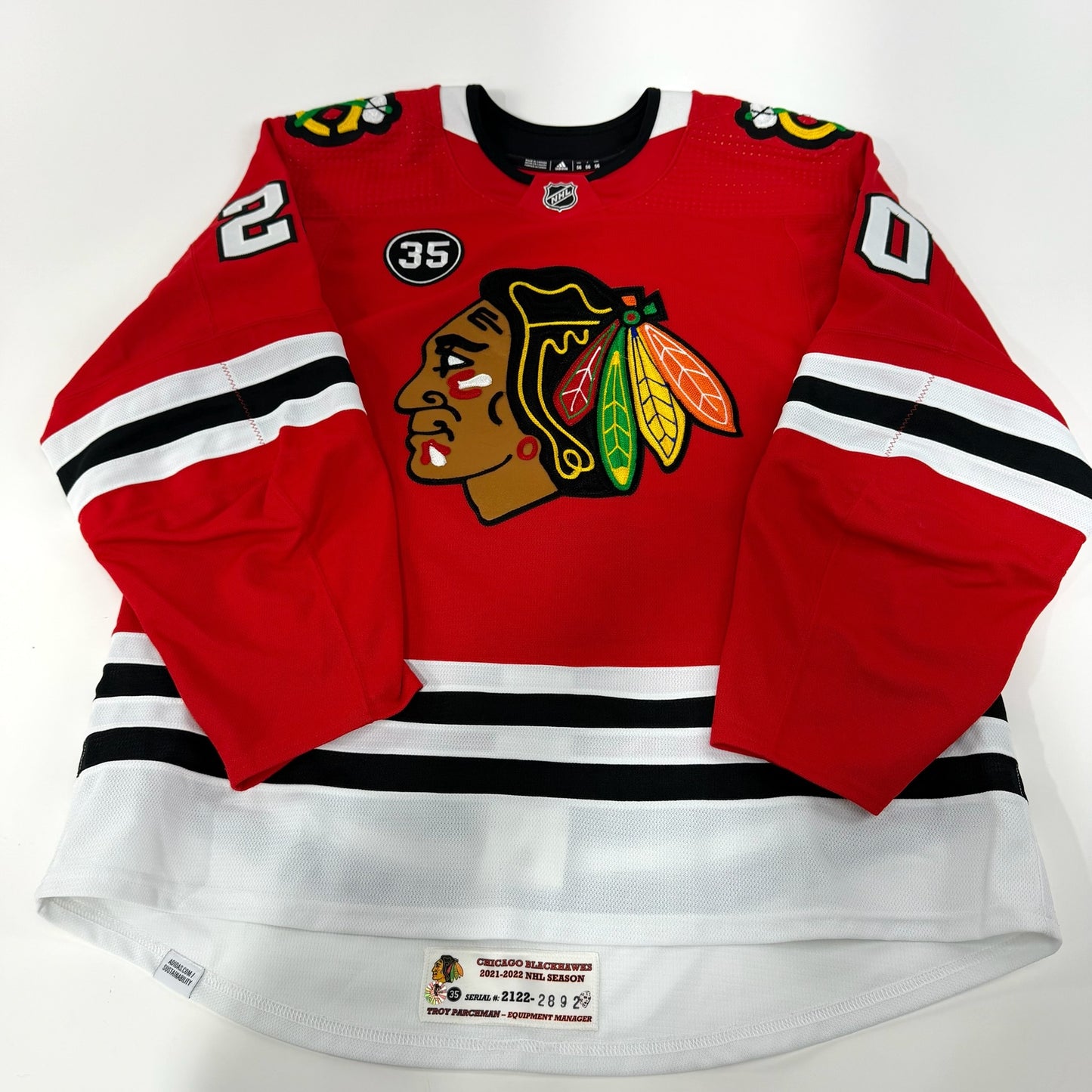 Brett Connolly #20 Home Chicago Blackhawks Team Issued Jersey 2021-2022, Set 1 | Size 56 | 2892-21707