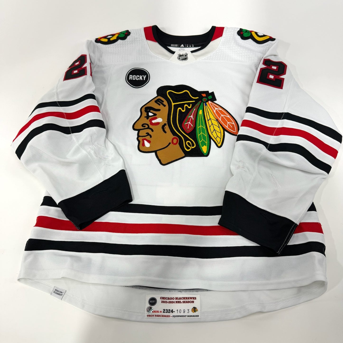 Nikita Zaitsev #22 Away Chicago Blackhawks Game Worn Jersey 2023-2024, Set 2 | 1093-25582