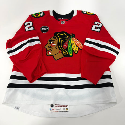 Nikita Zaitsev #22 Home Chicago Blackhawks Game Worn Jersey 2023-2024, Set 1 | Size 56 | 9405-25567