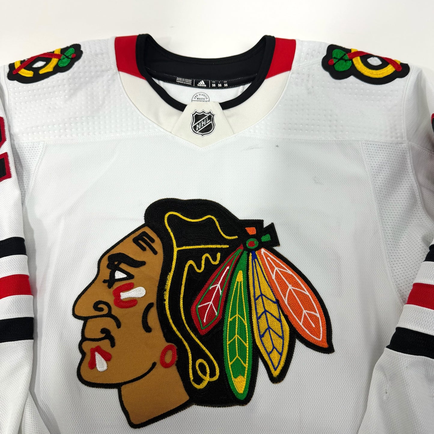 Philipp Kurashev #23 Away Chicago Blackhawks Game Worn Jersey 2022-2023, Set 1 | Size 56 | 4206-25535