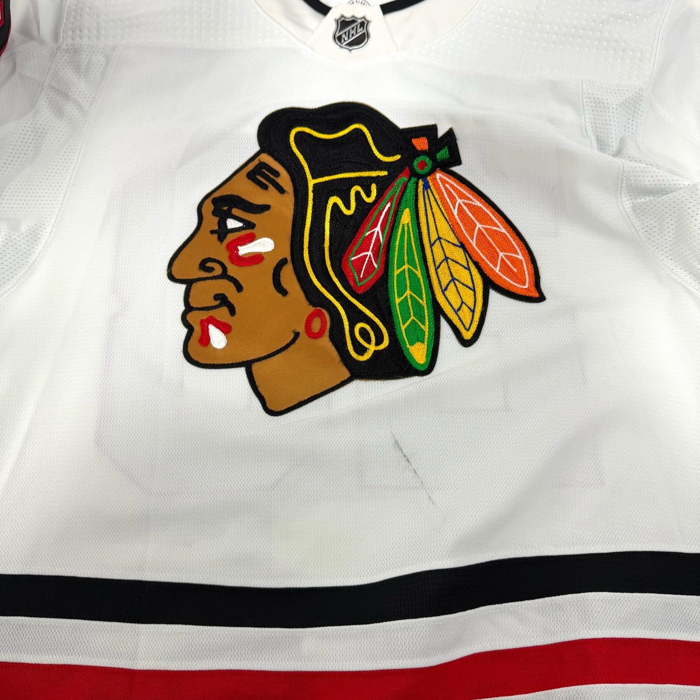 Philipp Kurashev #23 Away Chicago Blackhawks Game Worn Jersey 2022-2023, Set 2 | Size 56 | 2260-25525