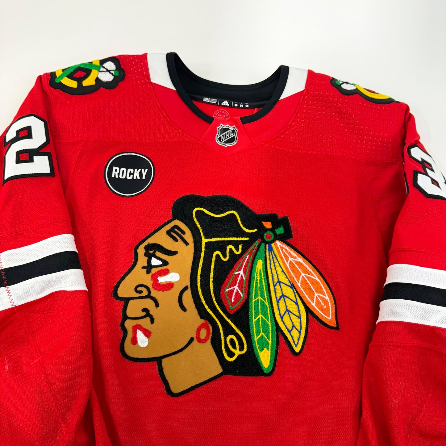 Philipp Kurashev #23 Home Chicago Blackhawks Game Worn Jersey 2023-2024, Set 2 | Size 56 | 9487-25570