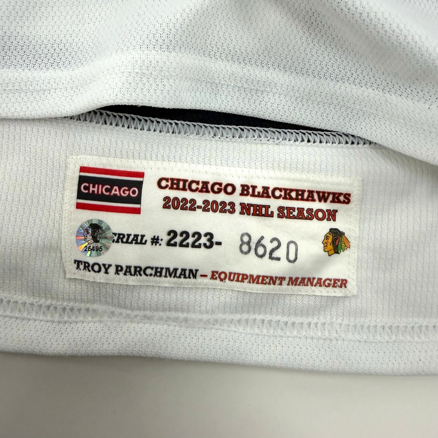 Philipp Kurashev #23 Home Chicago Blackhawks Game Worn Jersey 2022-2023, Set 2 | Size 56 | 8620-25495