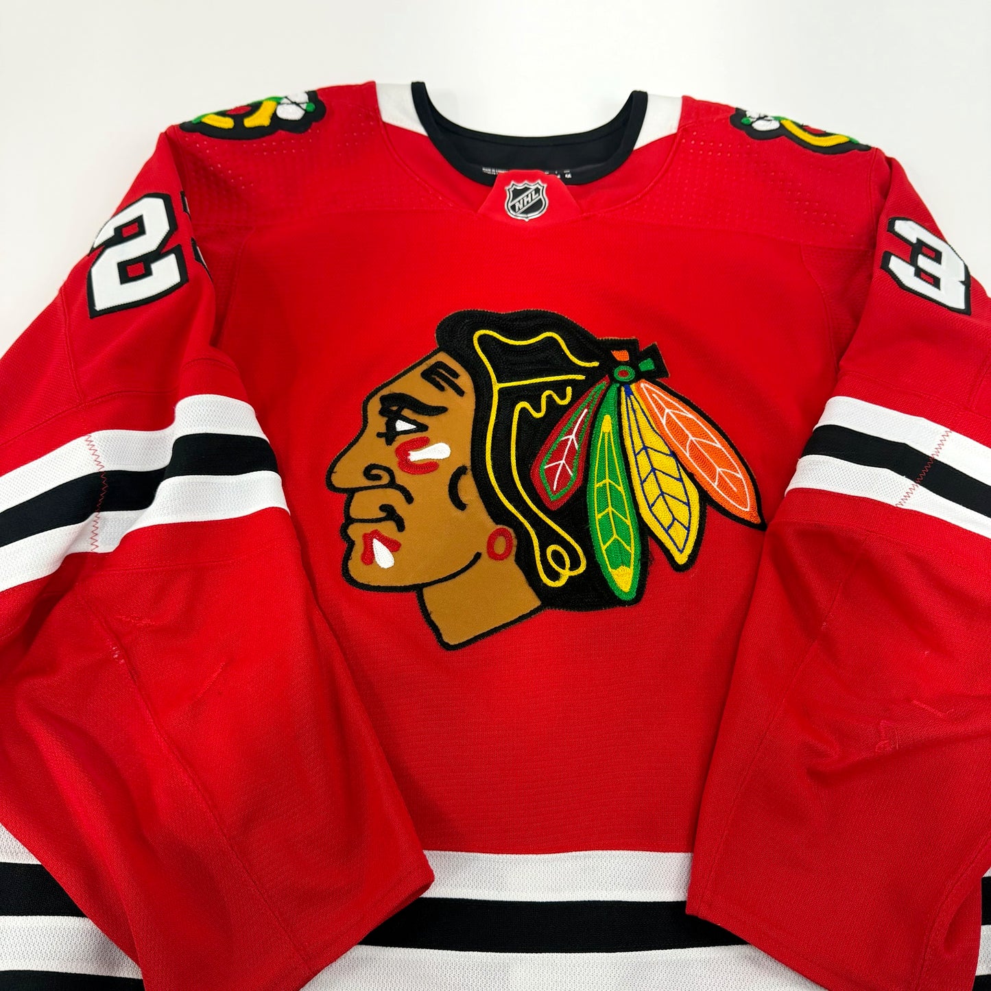 Philipp Kurashev #23 Home Chicago Blackhawks Game Worn Jersey 2022-2023, Set 1 | Size 56 | 8597-25494