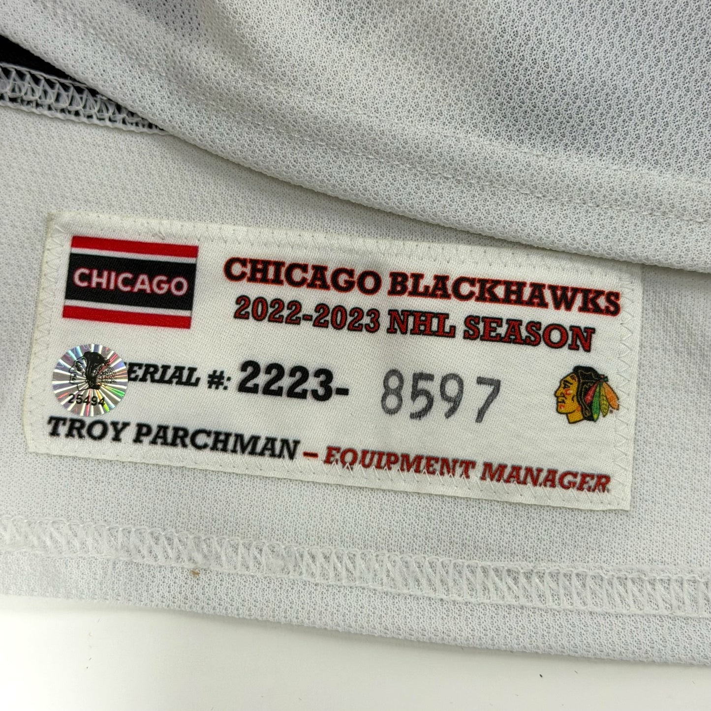 Philipp Kurashev #23 Home Chicago Blackhawks Game Worn Jersey 2022-2023, Set 1 | Size 56 | 8597-25494
