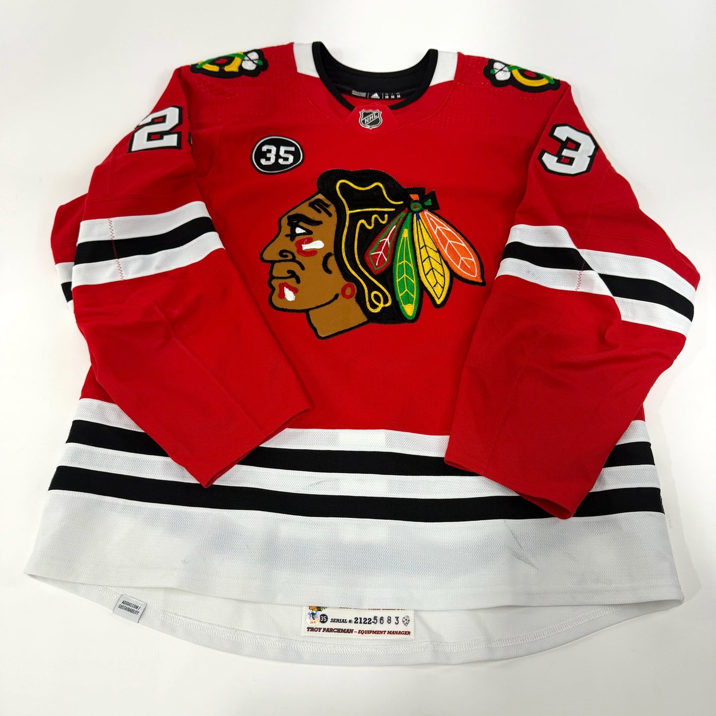 Philipp Kurashev #23 Home Chicago Blackhawks Jersey 2021-2022, Set 1 | Size 56 | 5683-25666