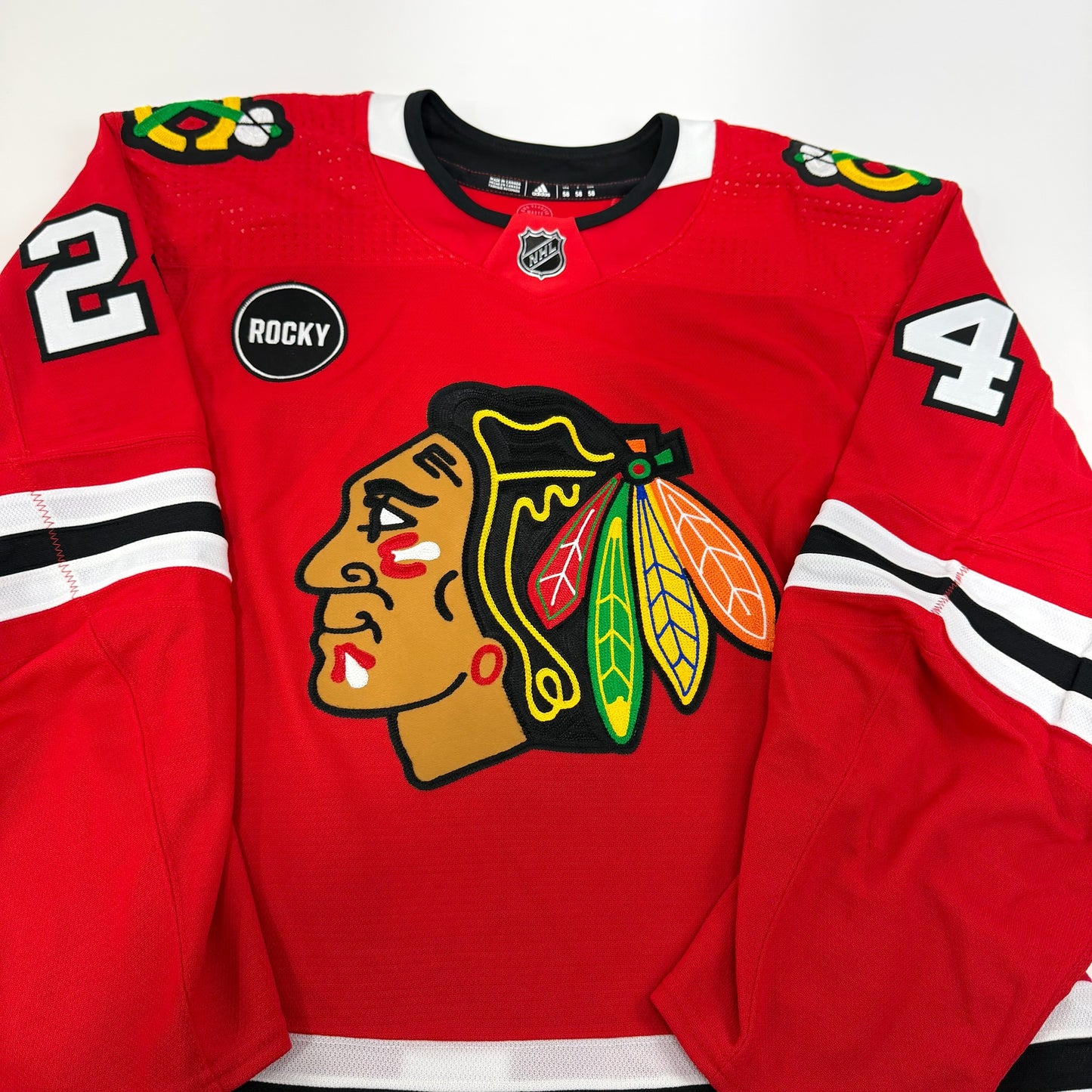 Jaycob Megna #24 Home Chicago Blackhawks Team Issued Jersey 2023-2024 | Size 58 | 25650