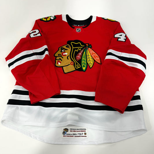 Pius Suter #24 Home Chicago Blackhawks Team Issued Jersey 2020-2021, Set 2 | Size 56 | 7567-7399