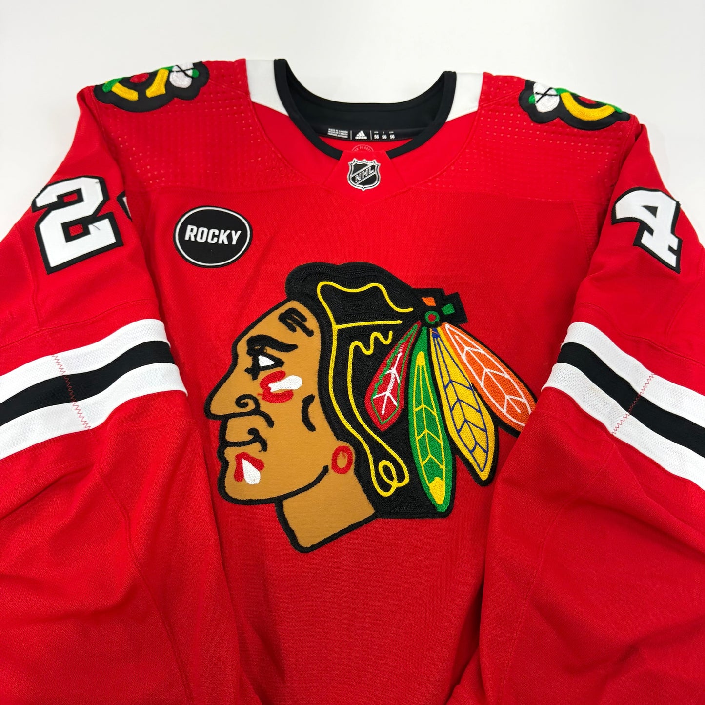 Anders Bjork #24 Home Chicago Blackhawks Jersey 2023-2024, Set #1 | Size 56 | 25649