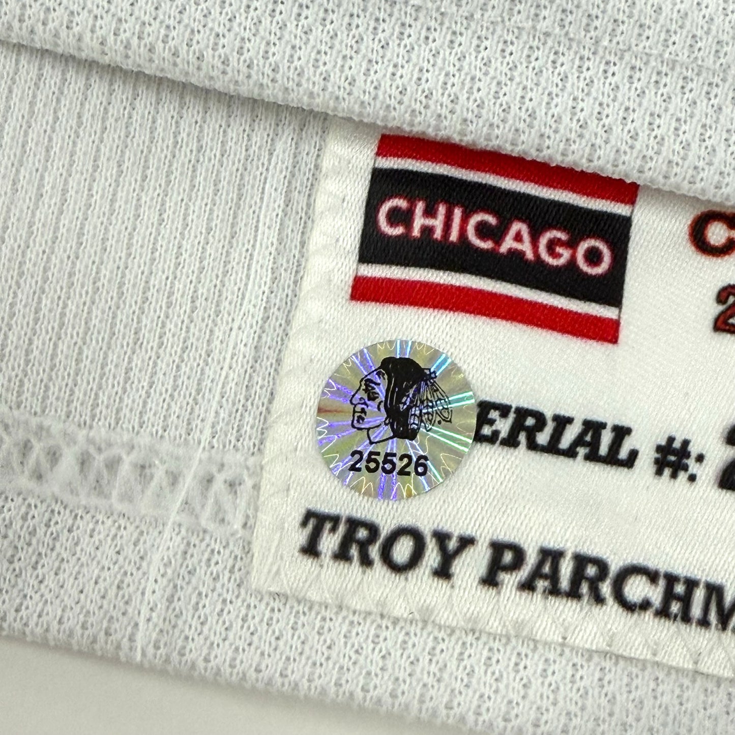 Jarred Tinordi #25 Away Chicago Blackhawks Game Worn Jersey 2022-2023, Set 1 | Size 58 | 2357-25526