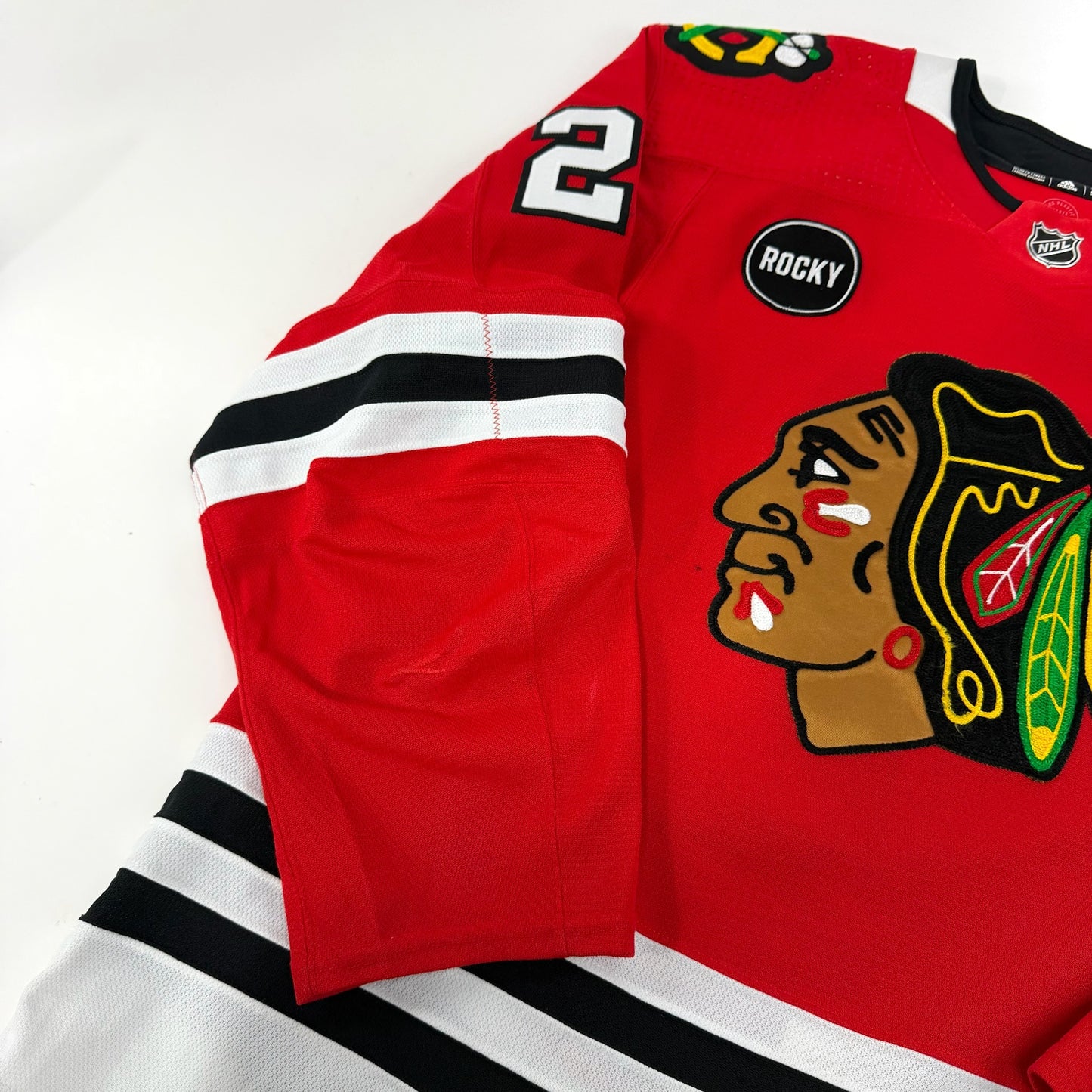 Jarred Tinordi #25 Home Chicago Blackhawks Game Worn Jersey 2023-2024, Set 2 | Size 58 | 9488-25566