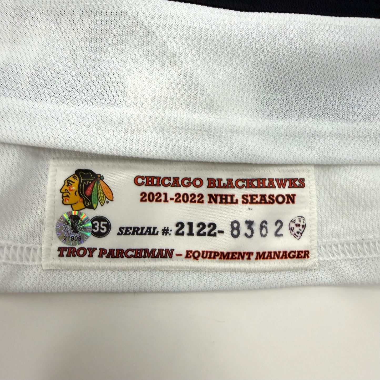 Lukas Reichel #27 Away Chicago Blackhawks Team Issued Jersey 2021-2022 | Size 56 | 8362-21909 56 | 25648 (Copy)