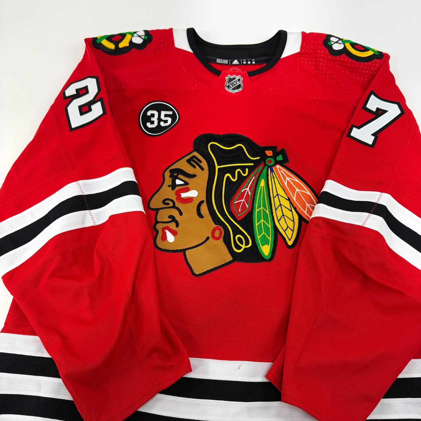 Lukas Reichel #27 Home Chicago Blackhawks Team Issued Jersey 2021-2022, Set ? | Size 4299-25665