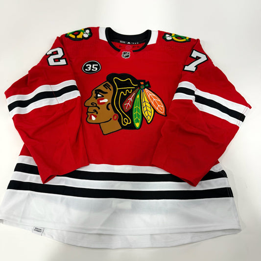 Lukas Reichel #27 Home Chicago Blackhawks Team Issued Jersey 2021-2022, Set 2 | Size 54 | 25664