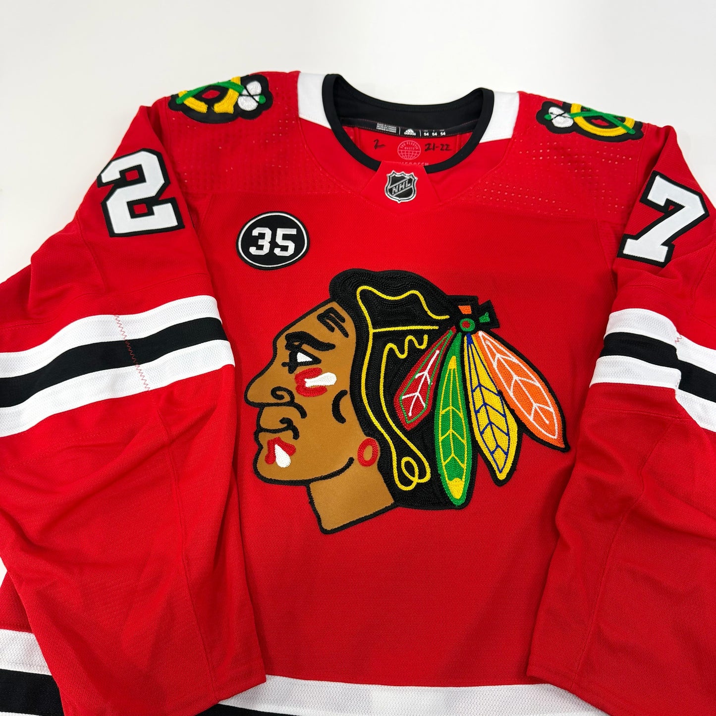 Lukas Reichel #27 Home Chicago Blackhawks Team Issued Jersey 2021-2022, Set 2 | Size 54 | 25664